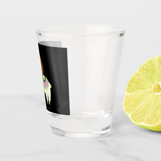 Llama Gift | Cute Llama & Sloth, Best Friends Shot Glas (Rechts)