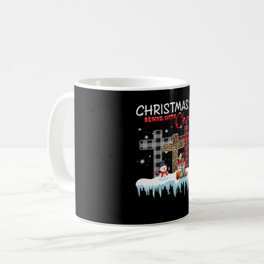 Llama Gift | Kerstmis begint met Christus Koffiemok (Voorkant links)