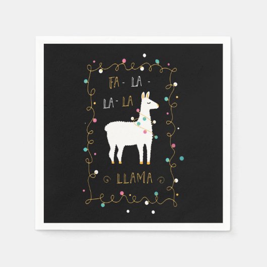 Llama Gift | Llama Sing Funny Servet (Voorkant)