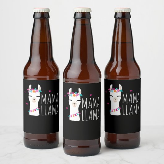 Llama Gift | Mama Llama Bier Etiket (Flessen)