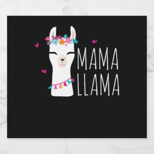 Llama Gift | Mama Llama Bier Etiket (Enkel label)