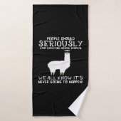 Llama Gift | Mensen moeten serieus Badhanddoek (Badhanddoek)