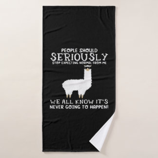 Llama Gift | Mensen moeten serieus Badhanddoek