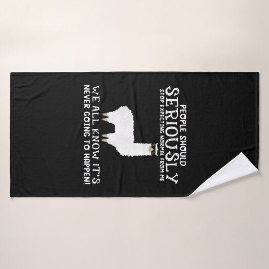Llama Gift | Mensen moeten serieus Badhanddoek (Badhanddoek)