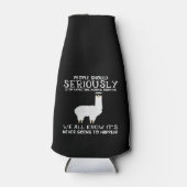 Llama Gift | Mensen moeten serieus Flesjeskoeler (Voorkant)