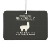 Llama Gift | Mensen moeten serieus Luchtverfrisser (Voorkant)
