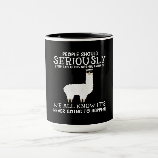 Llama Gift | Mensen moeten serieus Mok (Midden)