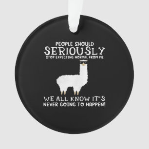 Llama Gift   Mensen moeten serieus Ornament