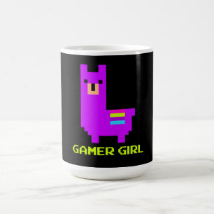 Llama Gift Schattigee Alpaca Llama Gamer Meisje Koffiemok
