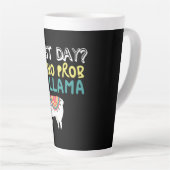 Llama Gift | Testdag geen ProbLlama Funny Costume Latte Mok (Rechterhoek)