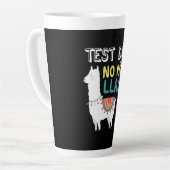 Llama Gift | Testdag geen ProbLlama Funny Costume Latte Mok (Linkerhoek)