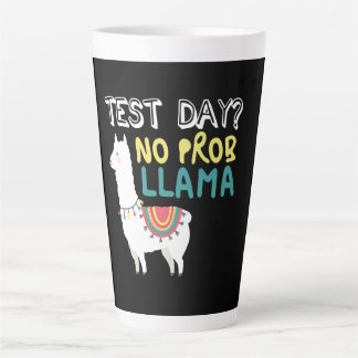 Llama Gift | Testdag geen ProbLlama Funny Costume Latte Mok
