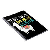 Llama Gift | Testdag Geen ProbLlama Grappig kostuu Notitieboek (Rechterzijde)