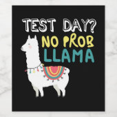 Llama Gift | Testdag Geen ProbLlama Grappig kostuu Wijn Etiket (Enkel label)