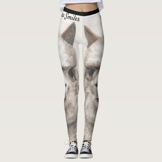 Llama glimlacht Leggings voor de oorspronkelijke k (Voorkant)