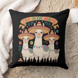 Llama Grappige Cinco De Mayo Feest Partij Kussen