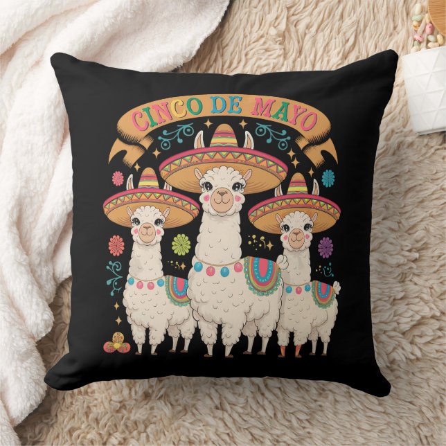 Llama Grappige Cinco De Mayo Feest Partij Kussen (Deken)