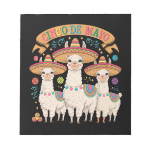 Llama Grappige Cinco De Mayo Feest Partij Notitieblok