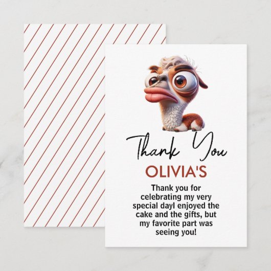 llama grappige karikaturen Mexicaanse 1e verjaarda Bedankkaart (Voorkant / Achterkant)