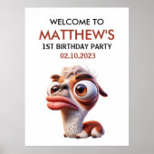 llama grappige Karikaturen Mexicaanse 1e verjaarda Poster (Voorkant)