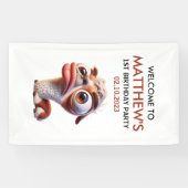 llama grappige karikaturen Mexicaanse 1e verjaarda Spandoek (Horizontaal)