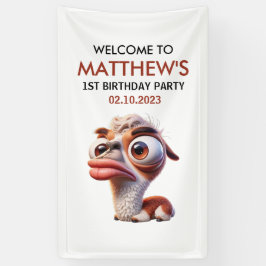 llama grappige karikaturen Mexicaanse 1e verjaarda Spandoek