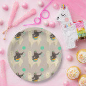 Llama Gray Birthday Paper Borden Papieren Bordje (Feest)