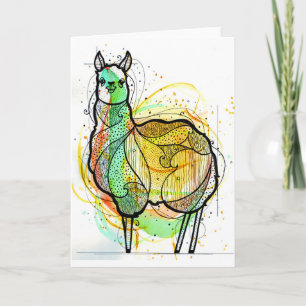 Llama Greetings Card Kaart
