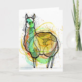 Llama Greetings Card Kaart