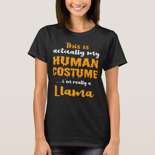 Llama Halloween Kostuum 2019 Premium T-shirt (Voorkant)