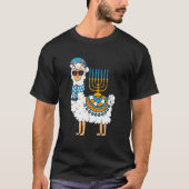 LLama Hanukkah Happy Hanukah Pajama Family Matchi T-shirt (Voorkant)