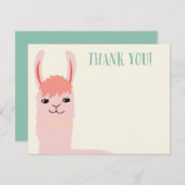Llama - Hartelijk dank Bedankkaart (Voorkant / Achterkant)