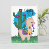 Llama Hartelijk dank | Jouw tekst toevoegen Bedankkaart (Staand voorkant)