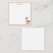 Llama Hartelijk dank Notitiekaartje (Voorkant / Achterkant)
