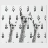 Llama hartencadeautje cadeaupapier (Vlak)