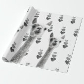 Llama hartencadeautje cadeaupapier (Uitgerold)