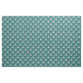 Llama Heart Love Pattern on Blauwgroen Stof (Yard (91,4 cm))