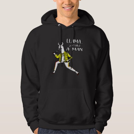 Llama heeft net een man vermoord hoodie (Voorkant)
