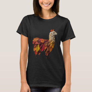 Llama Herfstbladeren Artistieke Herfst Boerderij D T-shirt