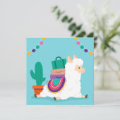Llama Holiday Card Feestdagenkaart (Staand voorkant)