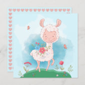 Llama Holiday Card Feestdagenkaart (Voorkant / Achterkant)