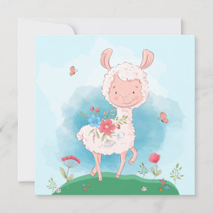 Llama Holiday Card Feestdagenkaart