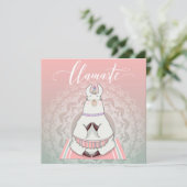 Llama Holiday Card Feestdagenkaart (Staand voorkant)