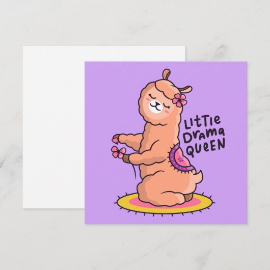 Llama Holiday Card Feestdagenkaart (Voorkant / Achterkant)