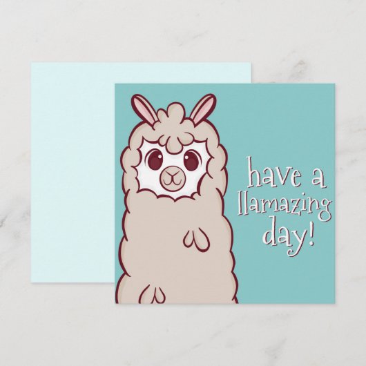 Llama Holiday Card Feestdagenkaart (Voorkant / Achterkant)