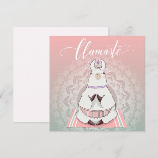 Llama Holiday Card Feestdagenkaart (Voorkant / Achterkant)