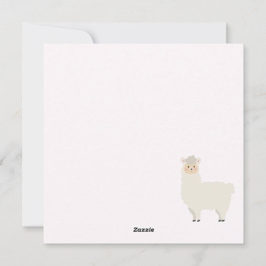 Llama Holiday Card Feestdagenkaart (Achterkant)