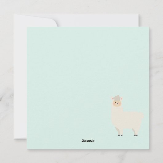 Llama Holiday Card Feestdagenkaart (Achterkant)