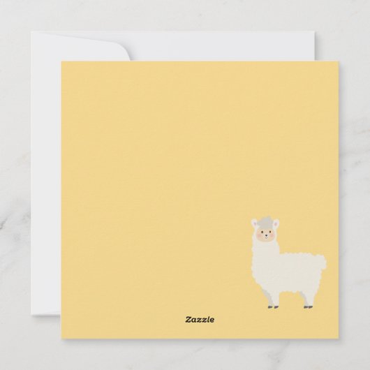 Llama Holiday Card Feestdagenkaart (Achterkant)