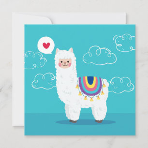 Llama Holiday Card Feestdagenkaart